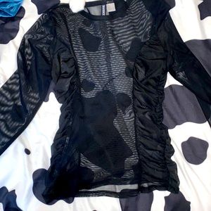 black transparant ti-shirt